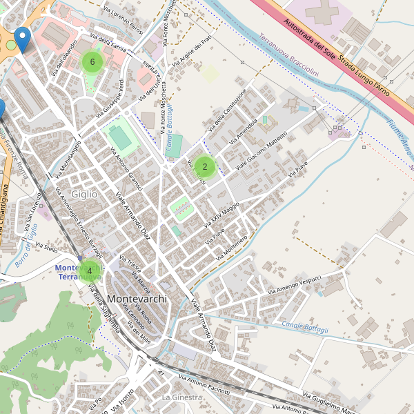 Thumbnail mappa parcheggi di Montevarchi