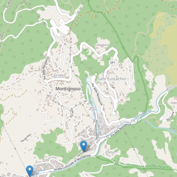 Thumbnail mappa parcheggi di Montignoso