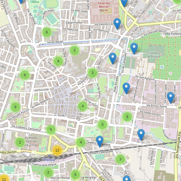 Thumbnail mappa parcheggi di Pistoia