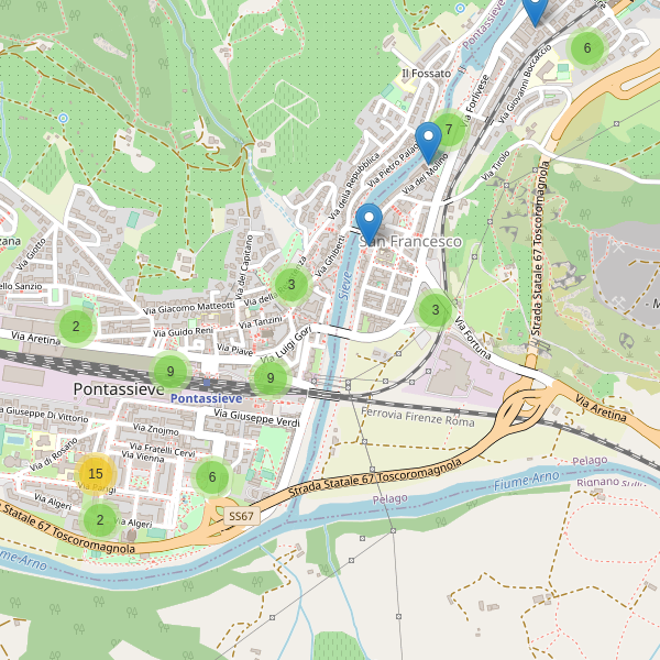 Thumbnail mappa parcheggi di Pontassieve