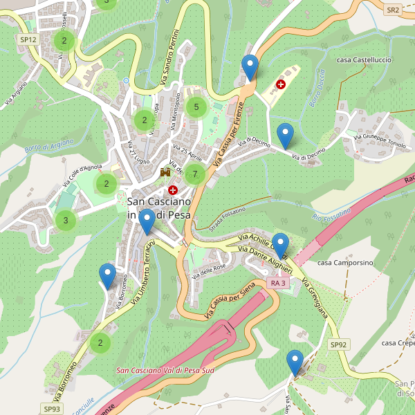 Thumbnail mappa parcheggi di San Casciano in Val di Pesa