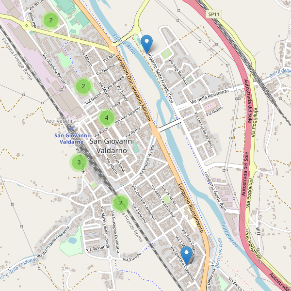 Thumbnail mappa parcheggi di San Giovanni Valdarno