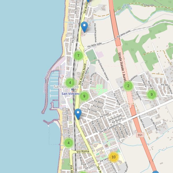 Thumbnail mappa parcheggi di San Vincenzo