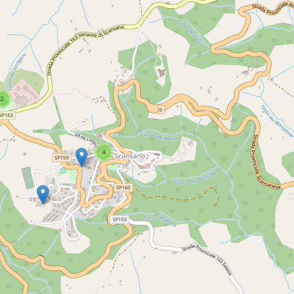 Thumbnail mappa parcheggi di Scansano
