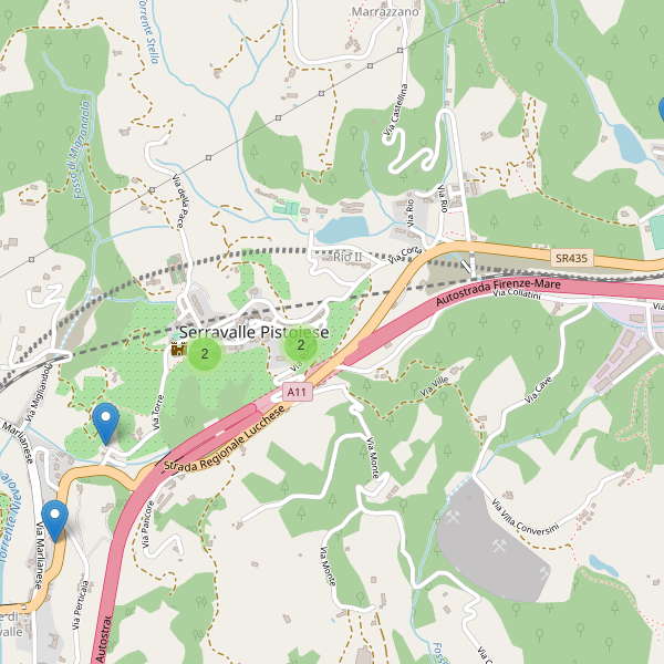 Thumbnail mappa parcheggi di Serravalle Pistoiese