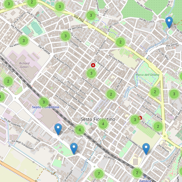 Thumbnail mappa parcheggi di Sesto Fiorentino