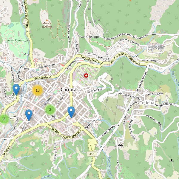 Thumbnail mappa ristoranti di Carrara
