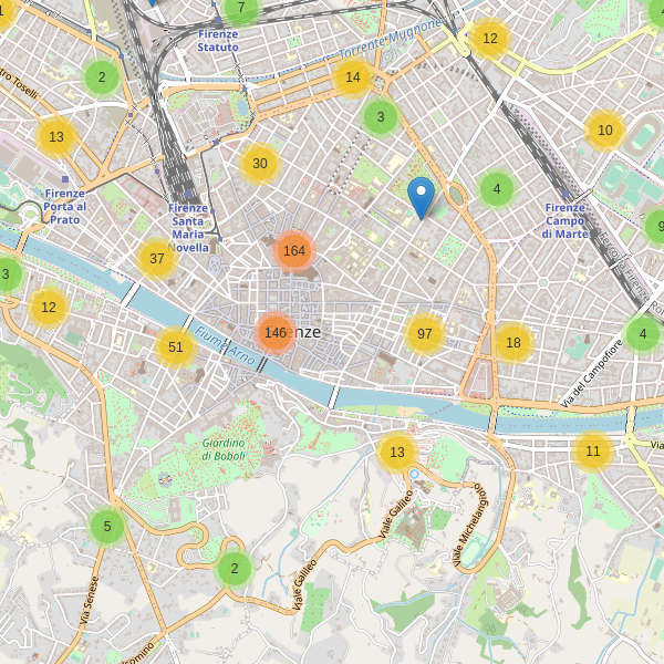 Thumbnail mappa ristoranti di Firenze