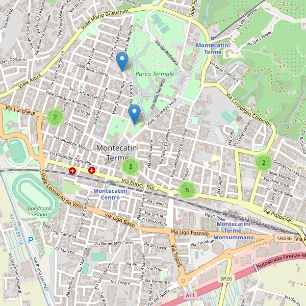Thumbnail mappa ristoranti di Montecatini-Terme