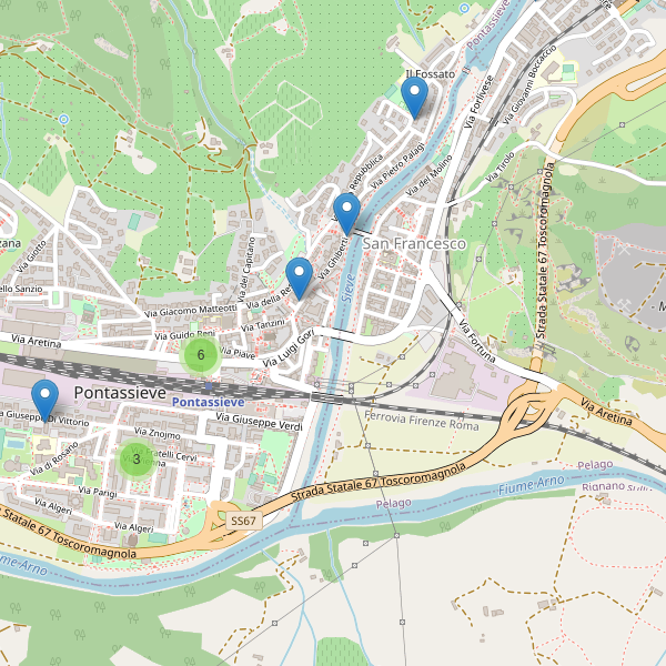 Thumbnail mappa ristoranti di Pontassieve
