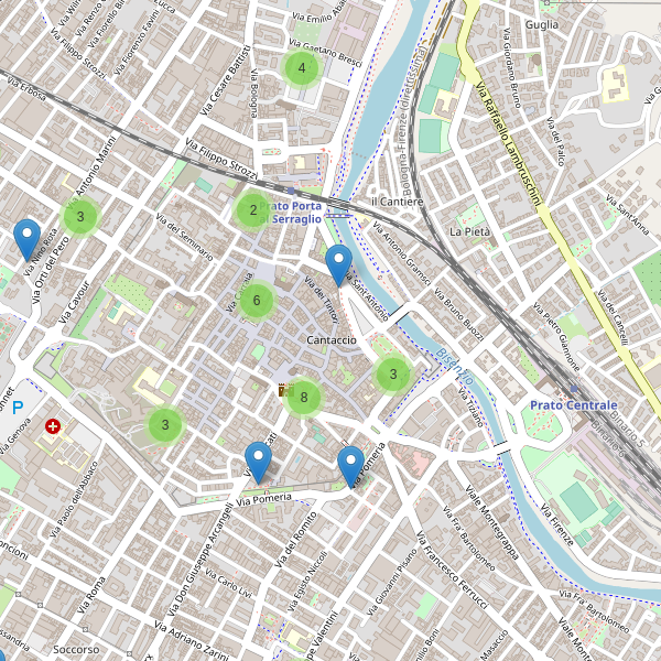 Thumbnail mappa ristoranti di Prato