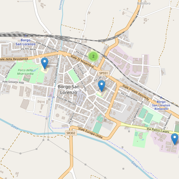 Thumbnail mappa scuole di Borgo San Lorenzo
