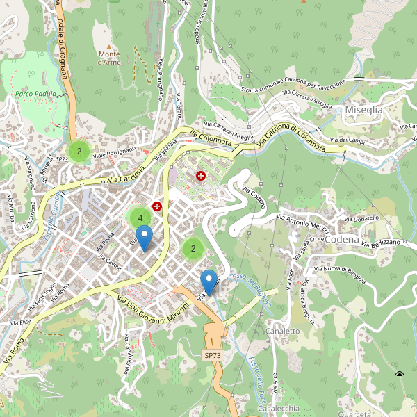 Thumbnail mappa scuole di Carrara