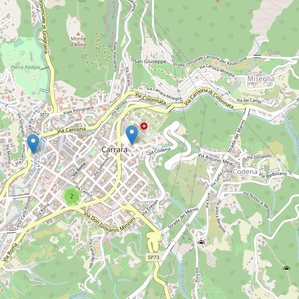 Thumbnail mappa supermercati di Carrara