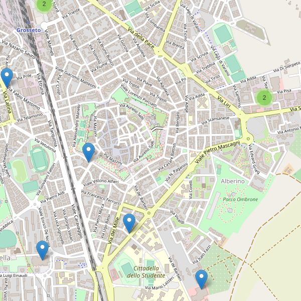 Thumbnail mappa supermercati di Grosseto