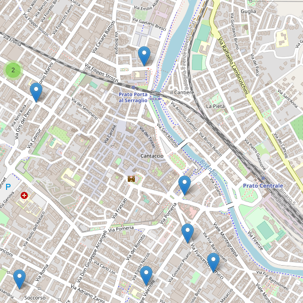 Thumbnail mappa supermercati di Prato
