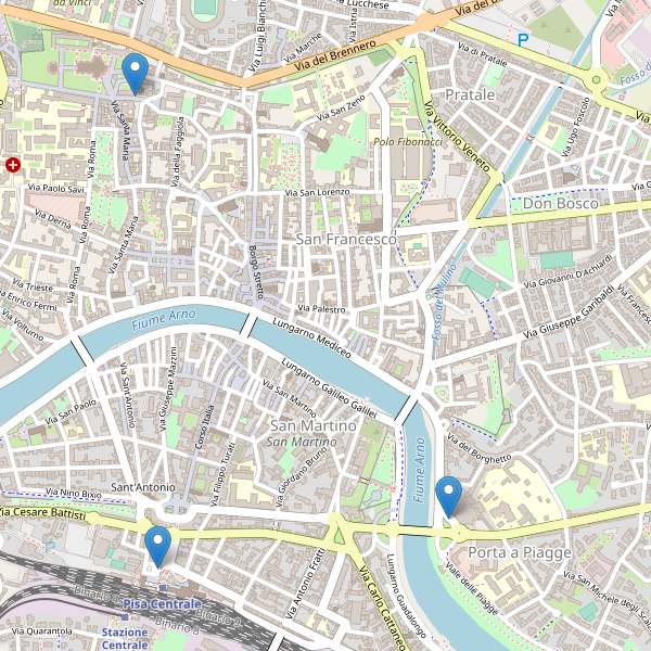 Thumbnail mappa taxi di Pisa