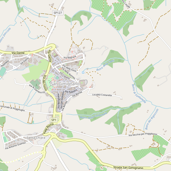 Thumbnail mappa taxi di San Gimignano