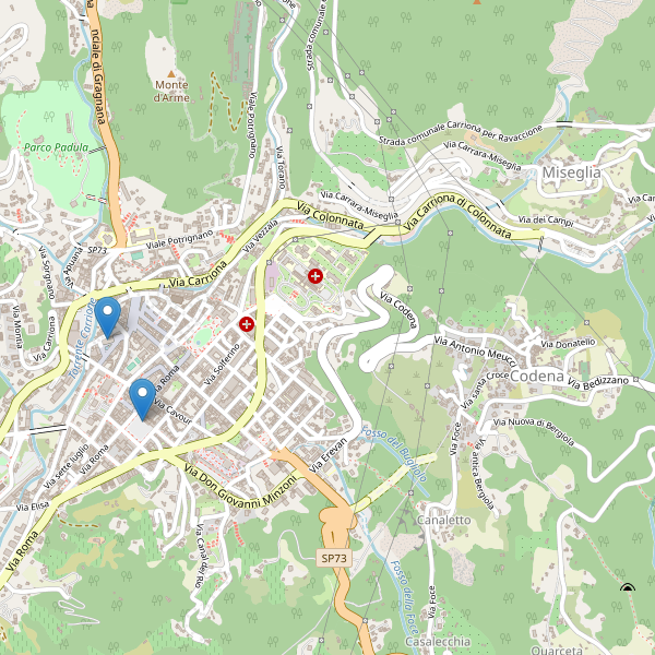 Thumbnail mappa teatri di Carrara