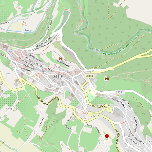 Thumbnail mappa attrazioni di Assisi