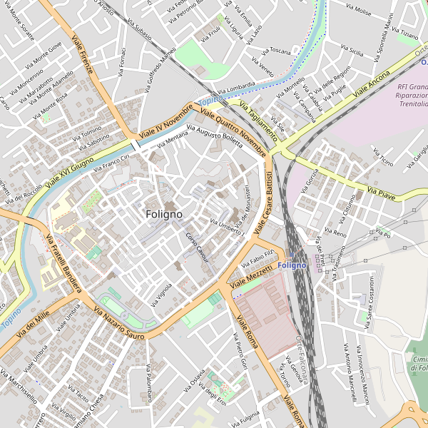 Thumbnail mappa stradale di Foligno