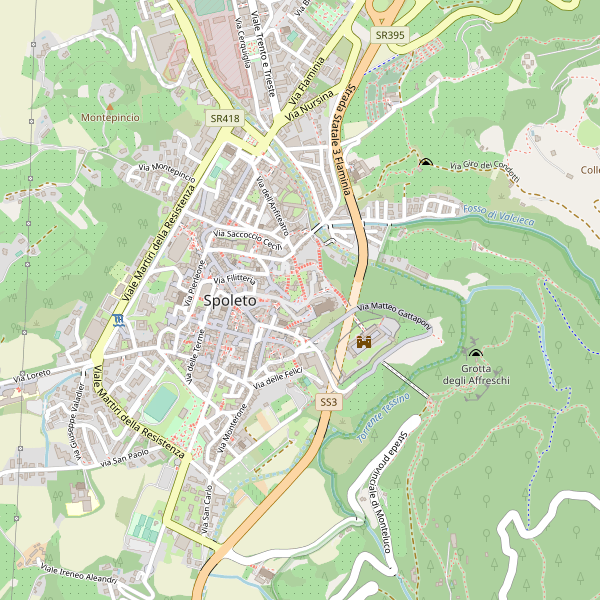 Thumbnail mappa chiese di Spoleto