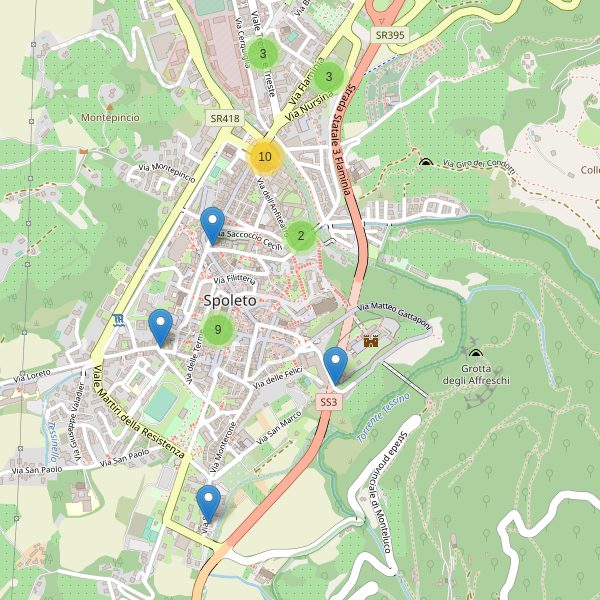 Thumbnail mappa bar di Spoleto