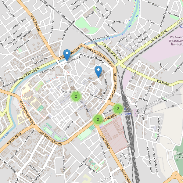 Thumbnail mappa hotel di Foligno