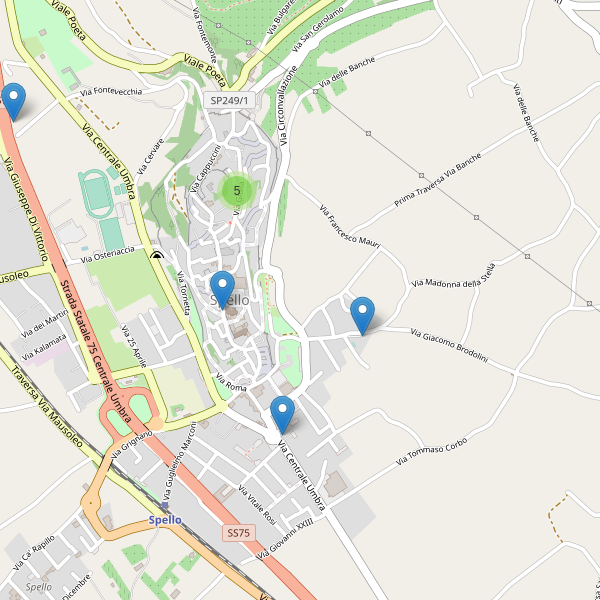 Thumbnail mappa hotel di Spello