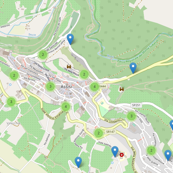 Thumbnail mappa parcheggi di Assisi