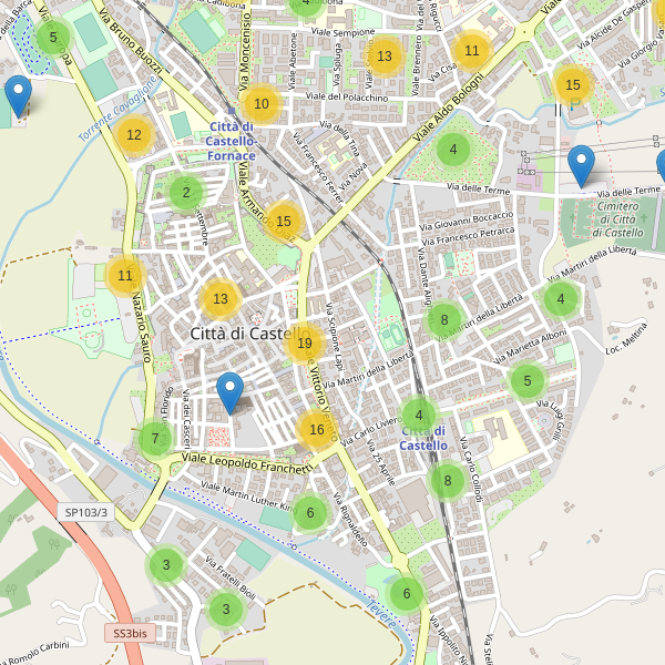 Thumbnail mappa parcheggi di Città di Castello
