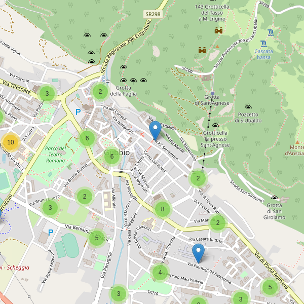 Thumbnail mappa parcheggi di Gubbio