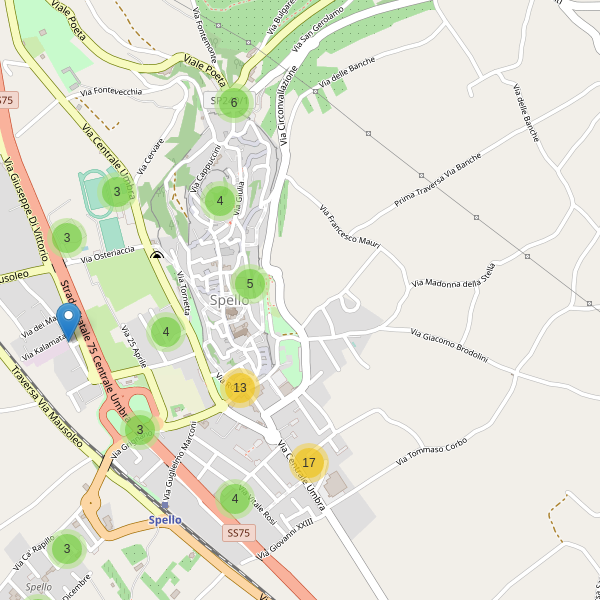Thumbnail mappa parcheggi di Spello