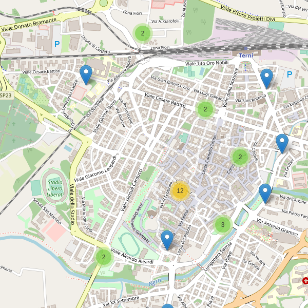 Thumbnail mappa ristoranti di Terni