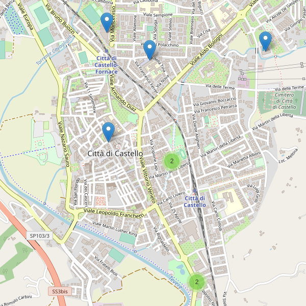 Thumbnail mappa supermercati di Città di Castello