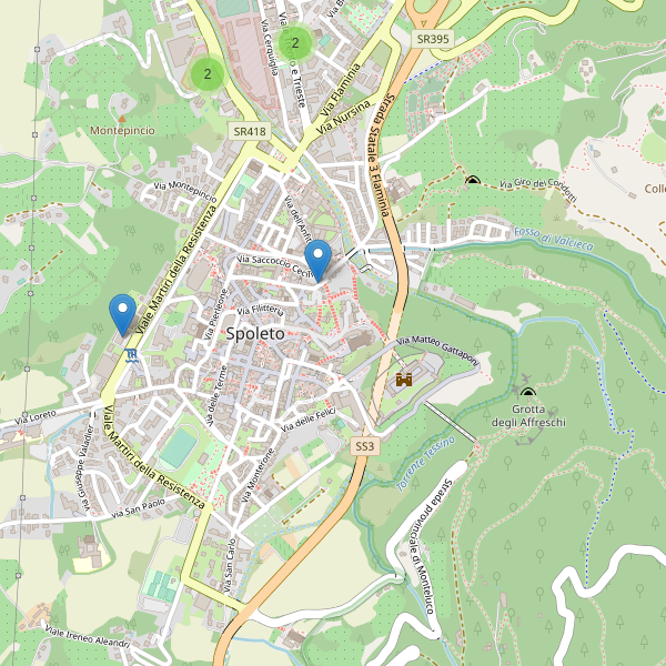 Thumbnail mappa supermercati di Spoleto