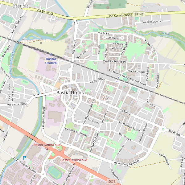 Thumbnail mappa taxi di Bastia Umbra