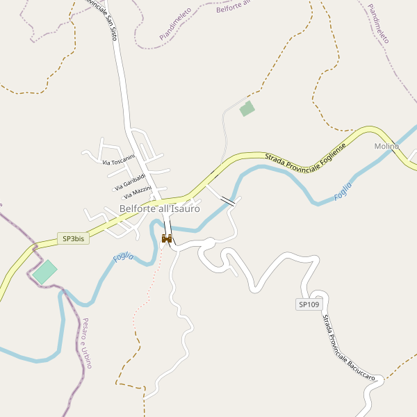 Thumbnail mappa stradale di Belforte all'Isauro