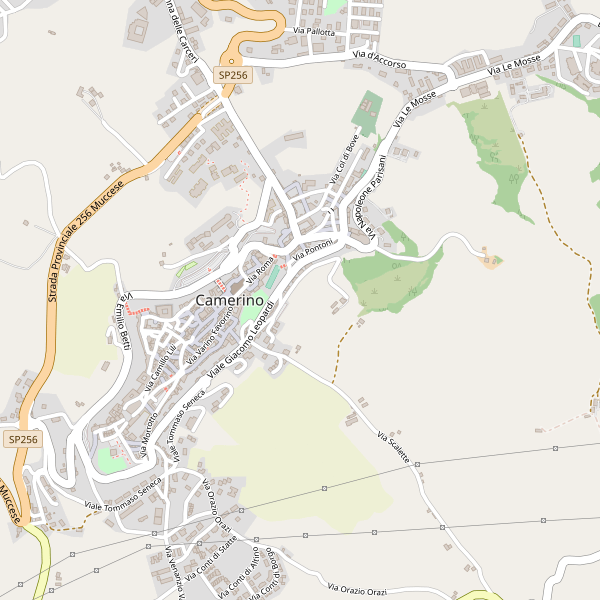 Thumbnail mappa stradale di Camerino