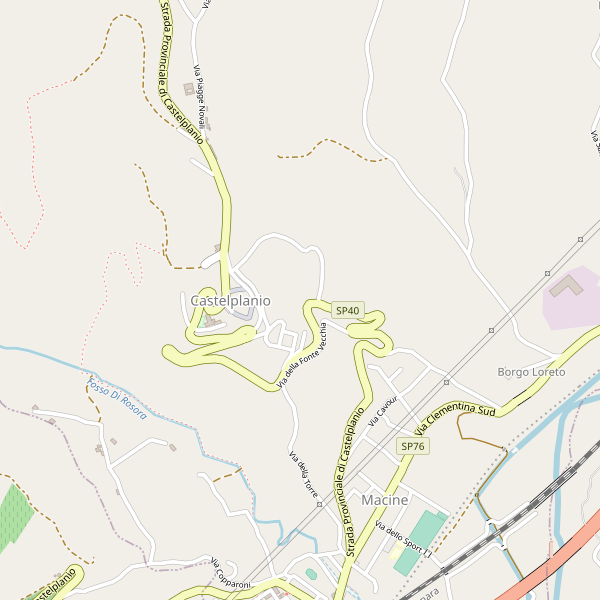 Thumbnail mappa stradale di Castelplanio