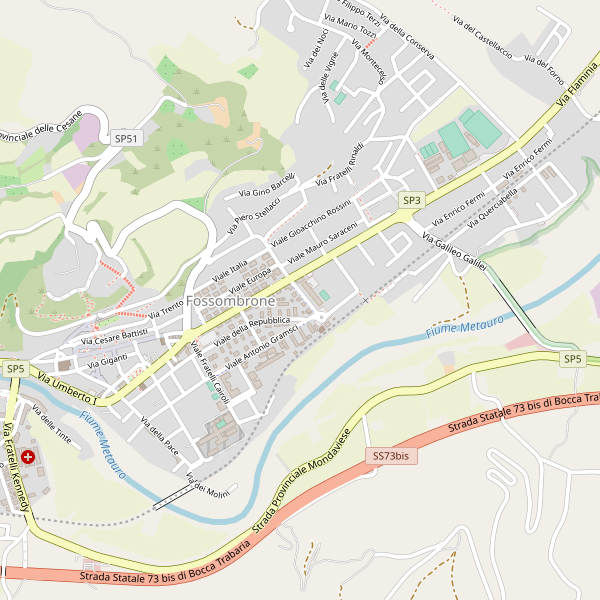 Thumbnail mappa stradale di Fossombrone