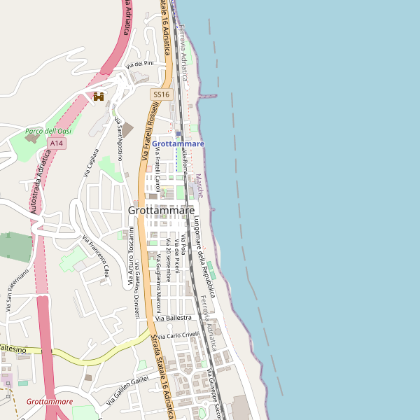 Thumbnail mappa stradale di Grottammare