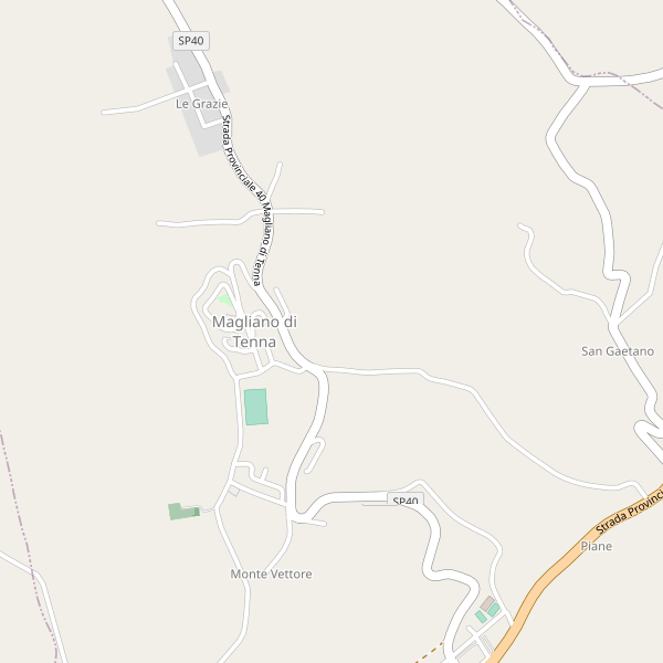 Thumbnail mappa stradale di Magliano di Tenna
