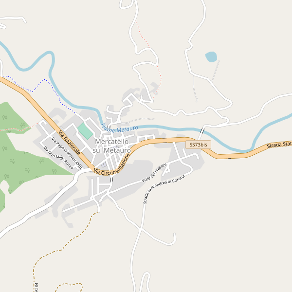 Thumbnail mappa stradale di Mercatello sul Metauro