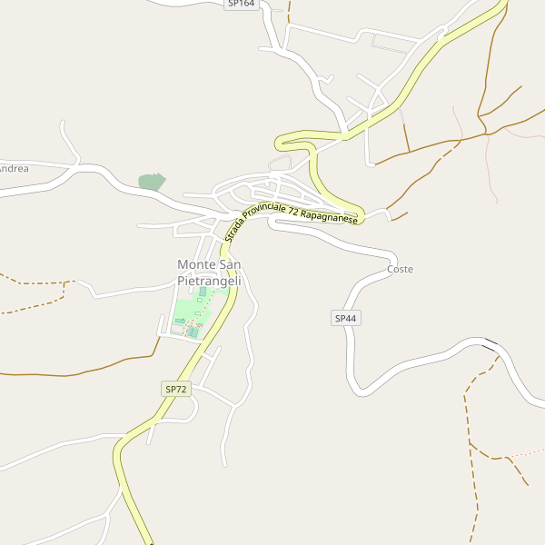 Thumbnail mappa stradale di Monte San Pietrangeli