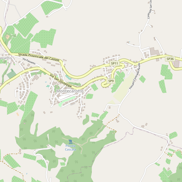 Thumbnail mappa stradale di Montecarotto
