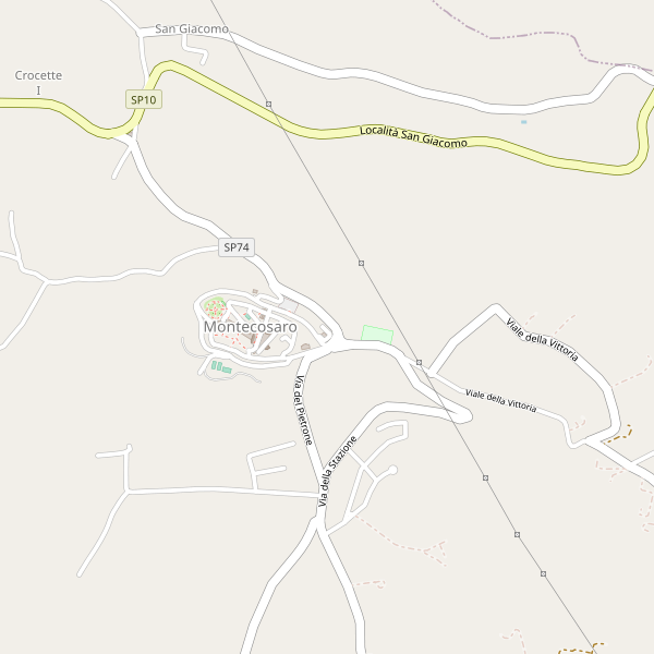 Thumbnail mappa stradale di Montecosaro