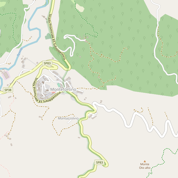 Thumbnail mappa stradale di Montefortino