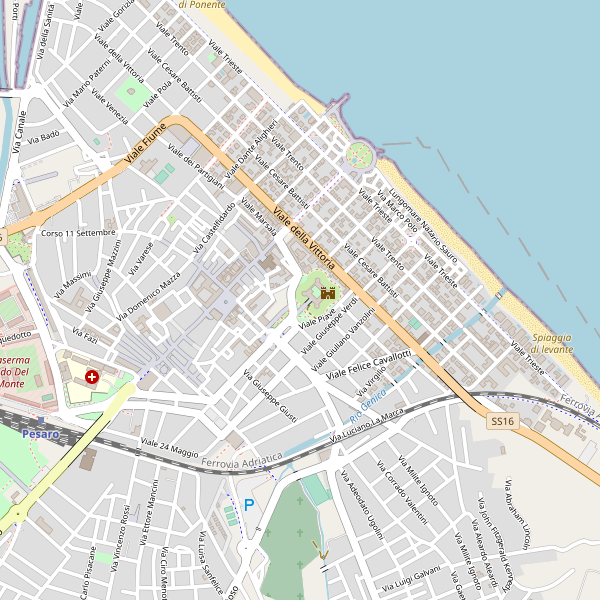 Thumbnail mappa stradale di Pesaro