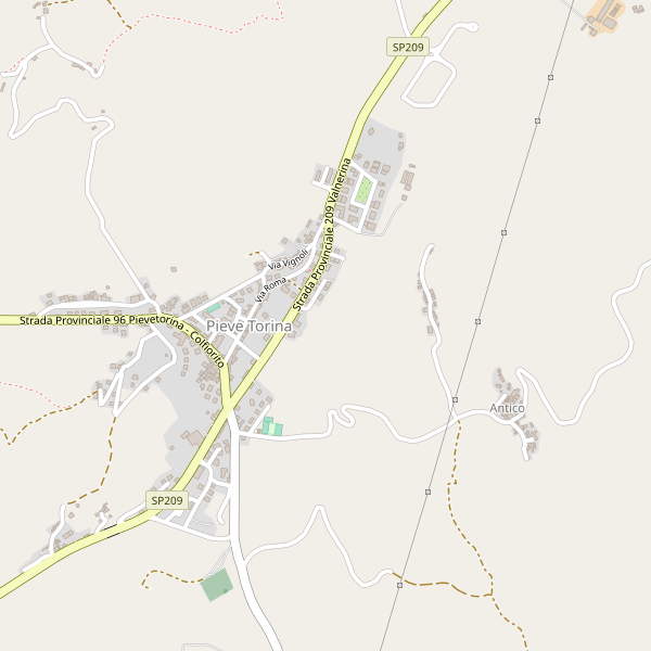 Thumbnail mappa stradale di Pieve Torina